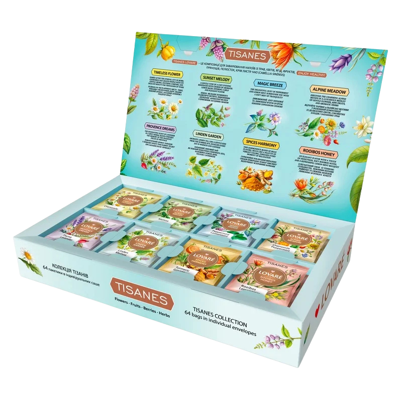 LOVARÉ Herbal Tea Collection 96g (64 sáčků, kolekce čajů)
