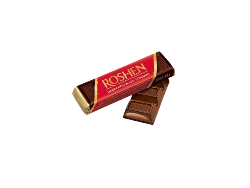 Roshen Čokoládová tyčinka s fondánovo-čokoládovou náplní, 43 g