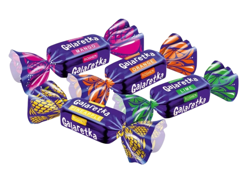 Roshen čokoládové bonbony Galaretka s marmeládovou náplní Roshen čokoládové bonbony Galaretka s marmeládovou náplní