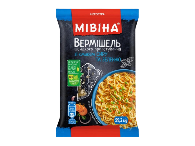 Mivina Nudle s příchutí sýru a bylinek