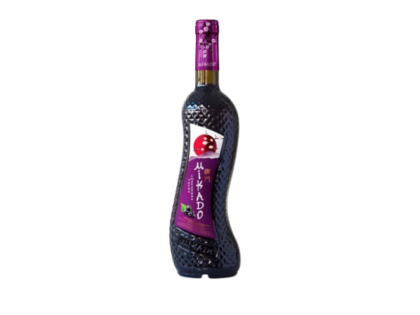 Vinný nápoj nízkoalkoholický sycený, červený, sladký „MIKADO Černý rybíz“ 6,5 % Vinný nápoj nízkoalkoholický sycený, červený, sladký „MIKADO Černý rybíz“ 6,5 %