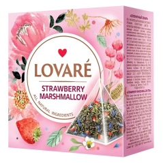 LOVARÉ Strawberry Marshmallow 30g (15 pyramid, zelený čaj)