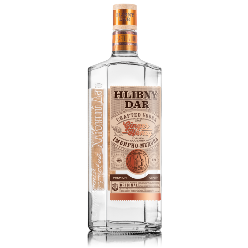 Vodka Hlibny Dar medovo-zázvorová 0,7l 40%
