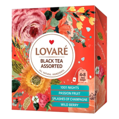 LOVARÉ Black Tea Assorted coll. 64g (32 sáčků, kolekce čajů)