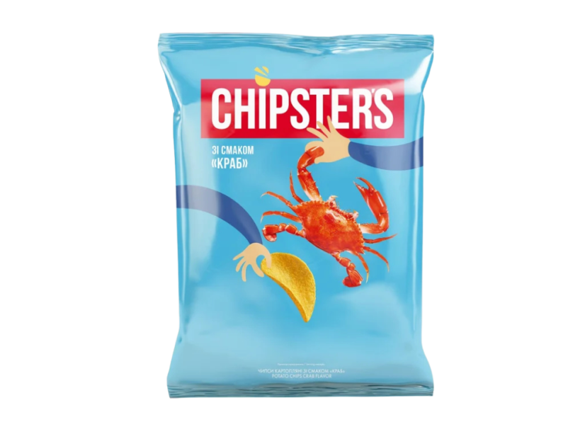 CHIPSTER’S Bramborové chipsy s příchutí „Krab“