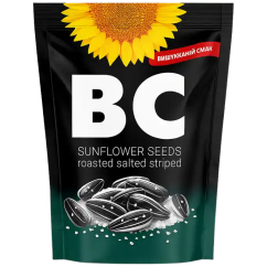 VS BC Slunečnicová semínka pruhovaná, pražená solená, 300 g