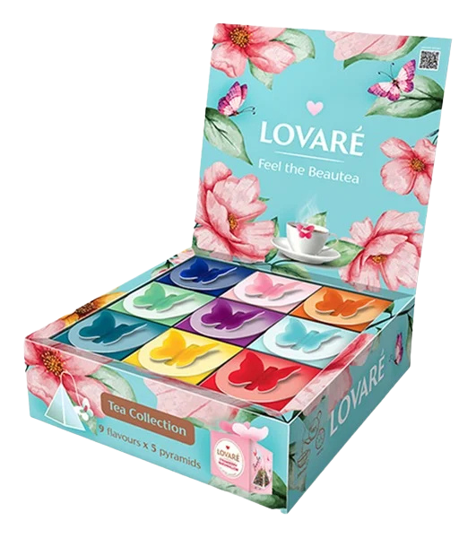 LOVARÉ Butterfly Tea coll. 90g (45 pyramid, kolekce čajů)