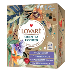 LOVARÉ Green Tea Assorted coll. 48g (32 sáčků, kolekce čajů)