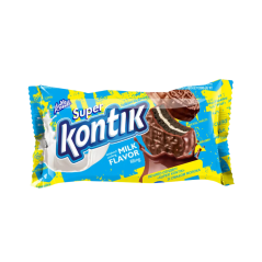 KONTI „Super Kontik“ sušenky-sendvič s příchutí mléka, 90 g