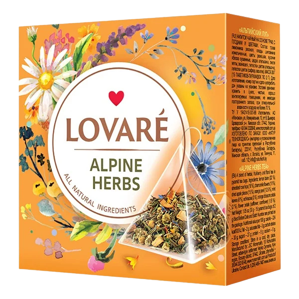LOVARÉ Alpine Herbs 30g (15 pyramid, bylinný čaj) LOVARÉ Alpine Herbs 30g (15 pyramid, bylinný čaj)