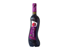 Vinný nápoj nízkoalkoholický sycený, červený, sladký „MIKADO Černý rybíz“ 6,5 %
