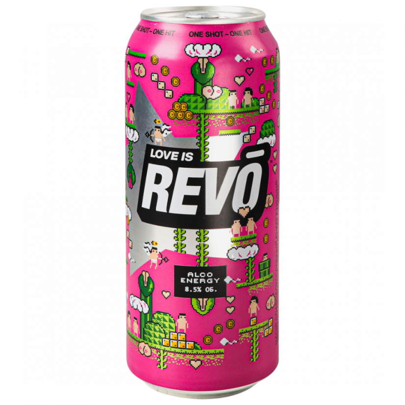 REVÓ Bitter Lemon Alco Energy (0,5l, 8,5%) - Objem: 0,5l